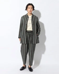 Hand-Woven Cotton Stripe Pants -Snow Peak Shop JK 22SU303 alt 02 c3261e64 5f06 4625 a6c1 803a31e556b2