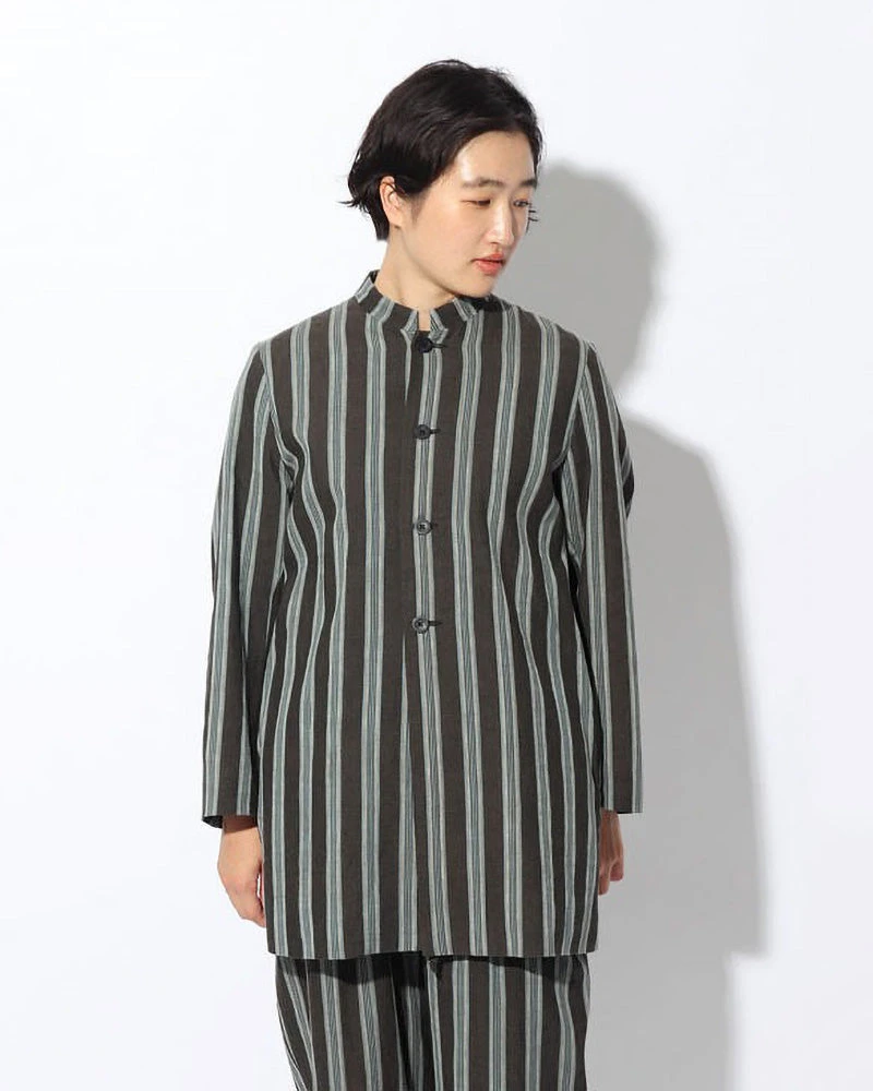 Hand-Woven Cotton Stripe Jacket 4 Hand-Woven Cotton Stripe Jacket - Image 2