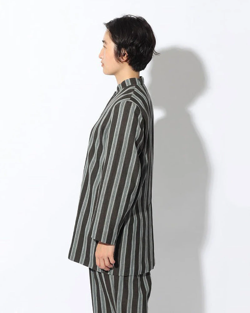 Hand-Woven Cotton Stripe Jacket 5 Hand-Woven Cotton Stripe Jacket - Image 3