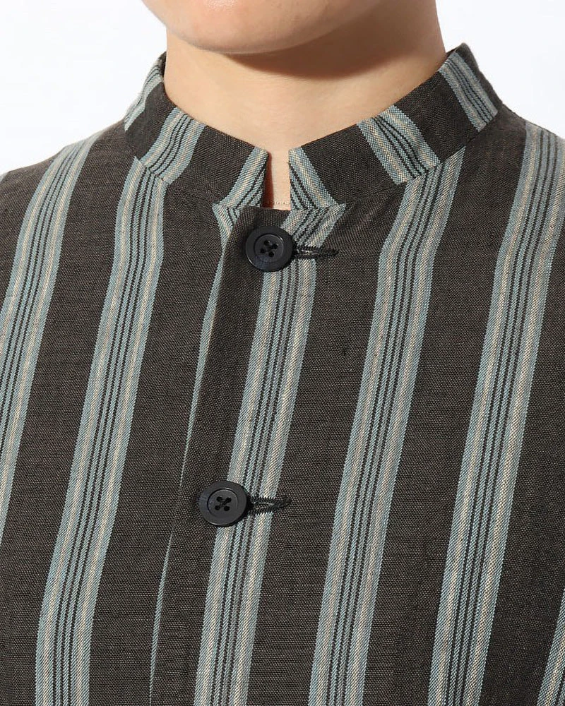 Hand-Woven Cotton Stripe Jacket 7 Hand-Woven Cotton Stripe Jacket - Image 5