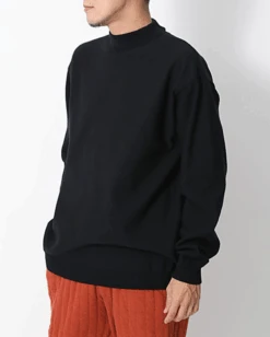 Cotton Polyester Knit Mockneck Long Sleeve -Snow Peak Shop KN 22AU003 alt 02