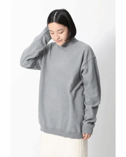 Cotton Polyester Knit Mockneck Long Sleeve -Snow Peak Shop KN 22AU003 alt 03
