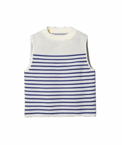 Cotton Nylon Sleeveless Top 13 Cotton Nylon Sleeveless Top -Snow Peak Shop KN 23SW001 EcruxBlue hero 01