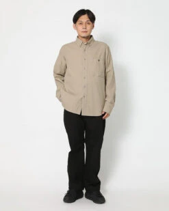 Organic Cotton Poplin Button-Down Shirt -Snow Peak Shop SH 22SU401 alt 02