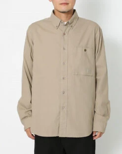 Organic Cotton Poplin Button-Down Shirt -Snow Peak Shop SH 22SU401 alt 03
