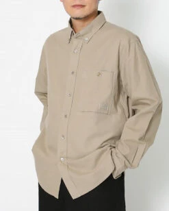 Organic Cotton Poplin Button-Down Shirt -Snow Peak Shop SH 22SU401 alt 04