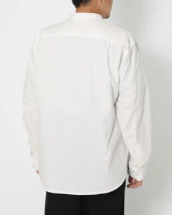 Organic Cotton Poplin Stand-Collar Shirt -Snow Peak Shop SH 22SU402 alt 04
