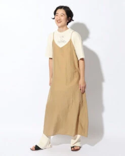 Hand-Woven Cotton Silk Dress -Snow Peak Shop SH 22SW303 alt 03