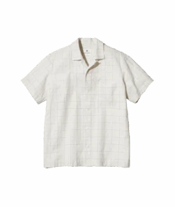 Cotton Polyester Check Shirt -Snow Peak Shop SH 23SU202 Ecru hero 01
