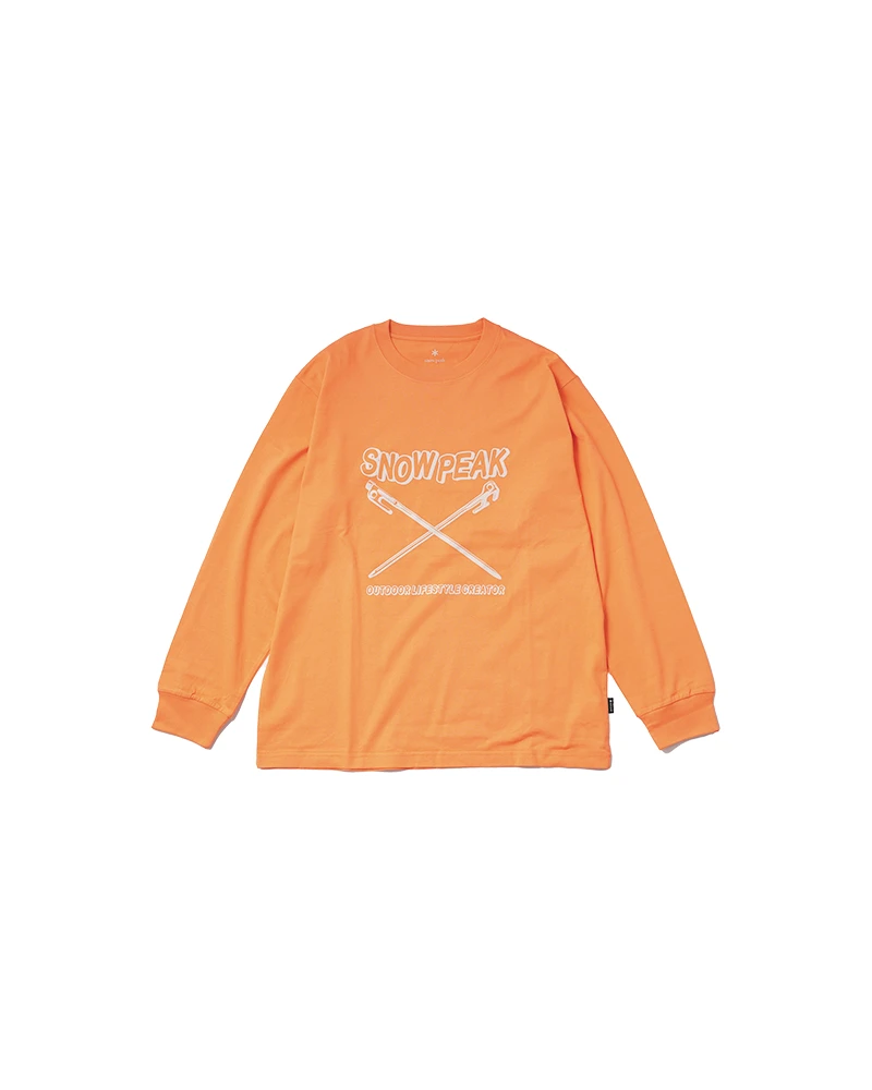 Snow Peak Solid & Delta Stake Long Sleeve T-Shirt 3 Snow Peak Solid & Delta Stake Long Sleeve T-Shirt
