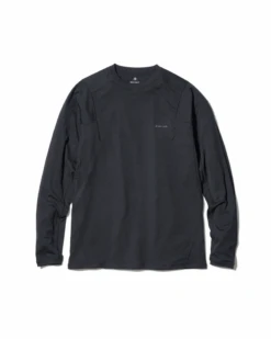 Polyester Power Dry Long Sleeve T-Shirt -Snow Peak Shop SW 23SU011 bk hero 01