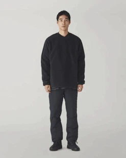Double Face Fleece Pullover -Snow Peak Shop SW 24AU009 Black switch2 515Wx515H jpeg