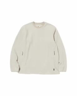 Double Face Fleece Pullover -Snow Peak Shop SW 24AU009 Ivory P 1 png