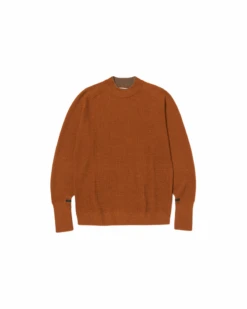 Alpaca Waffle Mock Neck Sweater 7 Alpaca Waffle Mock Neck Sweater -Snow Peak Shop TIB KN 24AU002 Camel P 1 png
