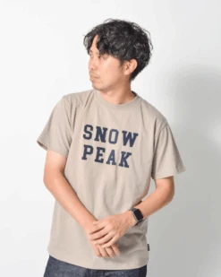 Snow Peak Felt Logo T-Shirt 10 Snow Peak Felt Logo T-Shirt -Snow Peak Shop TS 22AU001 alt 04