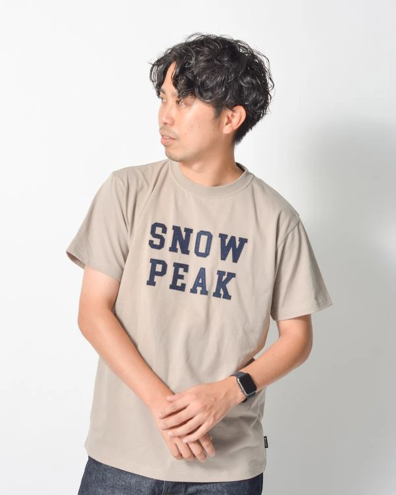 Snow Peak Felt Logo T-Shirt 6 Snow Peak Felt Logo T-Shirt - Image 4