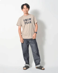 Snow Peak Felt Logo T-Shirt 11 Snow Peak Felt Logo T-Shirt -Snow Peak Shop TS 22AU001 alt 05